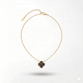 Collier Trèfle "Onyx Noir" – Acier Inoxydable Premium